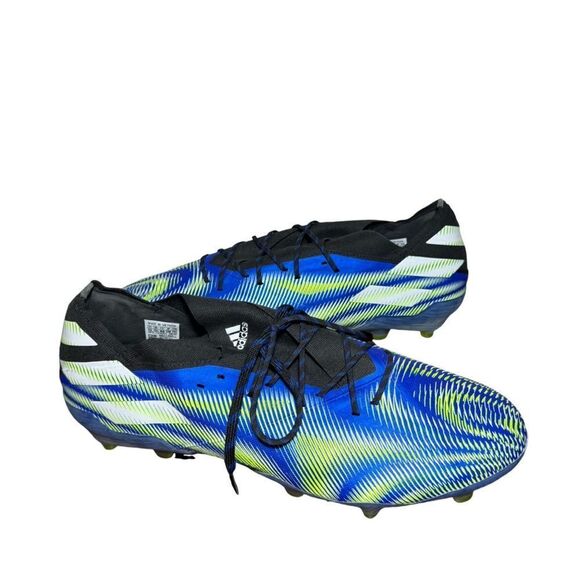ADIDAS NEMEZIZ .1  SG  SOFT GR  CLEATS BLUE NEON GREEN FW7421 MENS SIZE 13 - Picture 2 of 6